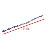 Heavy Duty Safety Iron Swing Link Chain Rope with 2 Clip Snap Hook Connectors Garden & Patio Swing Accessory 1.5M Blue - Aladdin Shoppers
