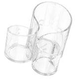 High Quality 3 Sections Large Wavy Acrylic Makeup Brush and Cosmetic Organizer Holder - Aladdin Shoppers