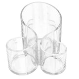 High Quality 3 Sections Large Wavy Acrylic Makeup Brush and Cosmetic Organizer Holder - Aladdin Shoppers