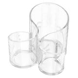 High Quality 3 Sections Large Wavy Acrylic Makeup Brush and Cosmetic Organizer Holder - Aladdin Shoppers