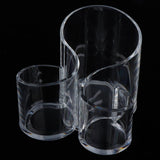 High Quality 3 Sections Large Wavy Acrylic Makeup Brush and Cosmetic Organizer Holder - Aladdin Shoppers