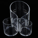 High Quality 3 Sections Large Wavy Acrylic Makeup Brush and Cosmetic Organizer Holder - Aladdin Shoppers