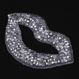 Hoxfix Iron on Crystal Rhinestone Lip Patch DIY Applique for Craft Supplies DIY Sewing - Aladdin Shoppers