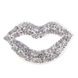 Hoxfix Iron on Crystal Rhinestone Lip Patch DIY Applique for Craft Supplies DIY Sewing - Aladdin Shoppers