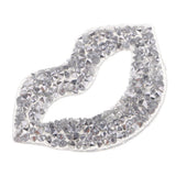 Hoxfix Iron on Crystal Rhinestone Lip Patch DIY Applique for Craft Supplies DIY Sewing - Aladdin Shoppers