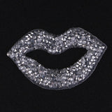 Hoxfix Iron on Crystal Rhinestone Lip Patch DIY Applique for Craft Supplies DIY Sewing - Aladdin Shoppers