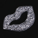 Hoxfix Iron on Crystal Rhinestone Lip Patch DIY Applique for Craft Supplies DIY Sewing - Aladdin Shoppers