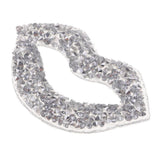 Hoxfix Iron on Crystal Rhinestone Lip Patch DIY Applique for Craft Supplies DIY Sewing - Aladdin Shoppers
