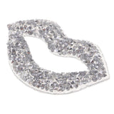 Hoxfix Iron on Crystal Rhinestone Lip Patch DIY Applique for Craft Supplies DIY Sewing - Aladdin Shoppers