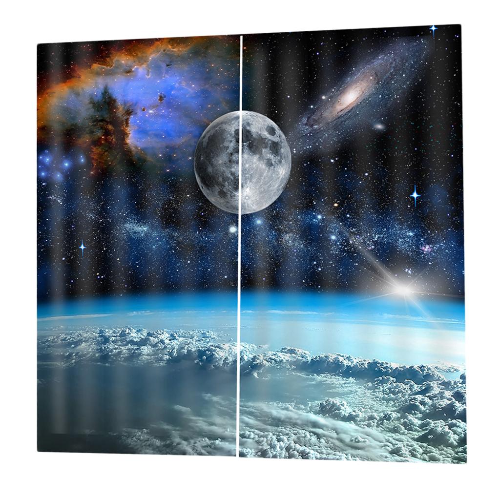 Max 2 Pcs/Panels Digital Printing Window Curtain Drapes for Bedroom Living Room