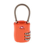 Max TSA Luggage Travel Suitcase Bag Code Lock 3 Digit Combination Padlock TSA002 Orange