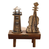 Maxbell Miniature Wooden Model Crafts Ornament Kids Gift for Desktop Home Decor Lighthouse