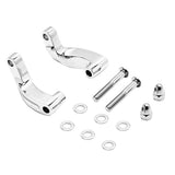 Maxbell Mirror Relocation Extension Adapter Kit for Harley 06-17 Motorcycles Silver