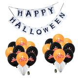 Max 20pcs Latex Balloon Banner Set for Halloween Party Decorations Skeleton