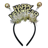 Maxbell 2023 Happy New Year Headband Unisex Hair Hoop for Birthday Holiday Child Aureate