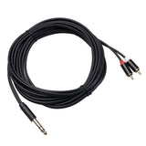 Maxbell Audio Metal 3.5mm Stereo Jack to 2 RCA Phone Cable 6.35mm to 2RCA Cable 5M