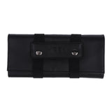 Maxbell Durable Artificial Leather Hair Cutting Scissors Pouch Reelable Bag Black