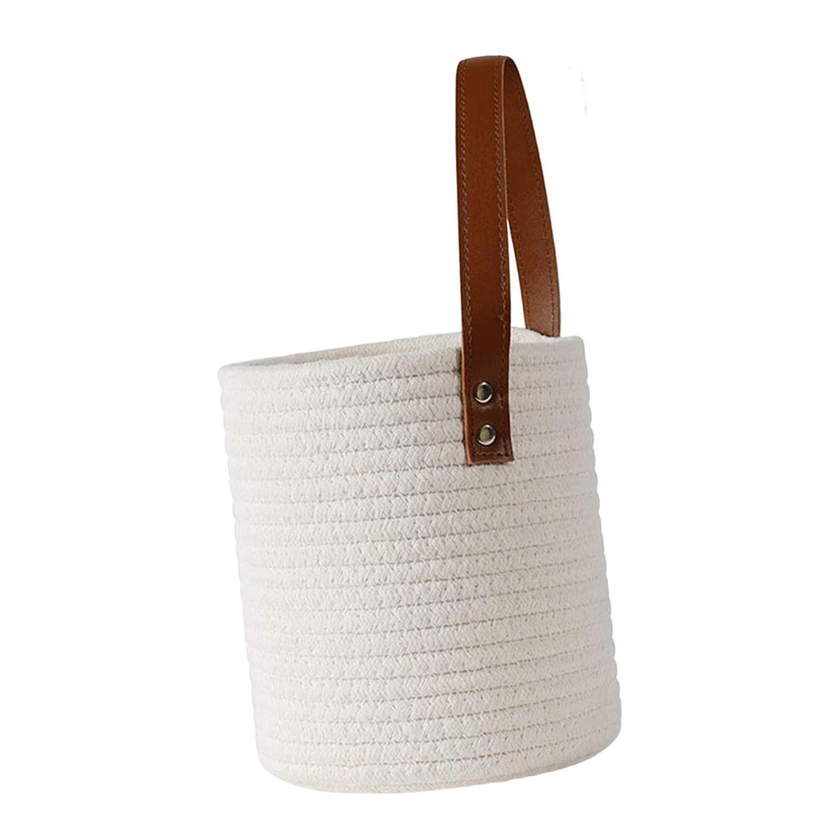 Maxbell Hanging Rope Basket Decorative Baskets for Living Room Decoration White