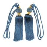 Max 1 Pair Hanging Ball Curtain Tieback Tassels Sewing Supplies DIY Deep Blue