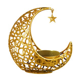 Maxbell Metal Candlestick Eid Mubarak Mantel Party Livingroom Tealight Candle Holder Aureate