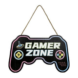 Maxbell Gaming Door Sign Hanging Wooden Sign for Esports Room Boys Bedroom Kids Room