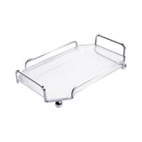 Maxbell Vanity Jewelry Decorative Tray Dresser Makeup Plate for Bedroom Clear