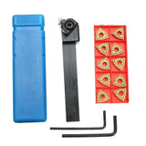Maxbell 10Pcs WNMG0804 Inserts + Wrench With WWLNR1616H08 Lathe Turning Tool Holder