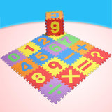 Max 16 Pieces Arithmetic Numbers Foam Puzzle Exercise Mat Interlocking Tiles - Aladdin Shoppers