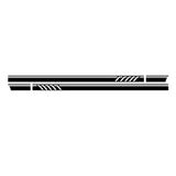 Max 2 Pieces Universal Car Both Side Body Vinyl Sticker Decorative Stripes Black