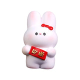 Maxbell Resin Rabbit Figurine Car Dashboard Home Decor for Bedroom Entrance Office StyleB