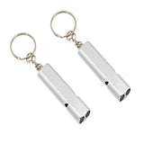 Maxbell 2pcs Emergency Survival Whistle Marine Safety Outdoor Camping Boating Silver