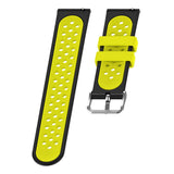 Maxbell Silicone Wristband For Fitbit Versa2 Smart Watch Replacement Black+Yellow