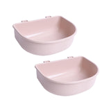 Maxbell 2Pcs Pet Kennel Cage Bowls Slow Feeding for Chinchillas Rabbit Small Animals Pink