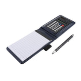 Max A7 Leather Waterproof Hardcover Notes Book with Calculator+Ballpen Dark Blue