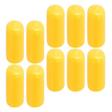 Maxbell 10Pcs Rubber Cue Cover Protector Head Cover Pool Billiard Protective yellow 13mm