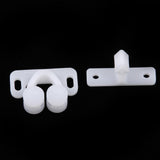 Max White ABS Double Ball Cabinet Cupboard Display Door Roller Latch Catch