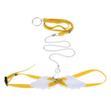 Maxbell Angel Wings Adjustable Reptile Harness Leash for Lizard Outdoor Walk Yellow