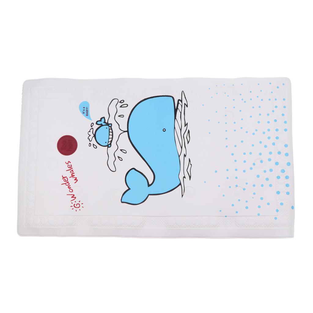 Maxbell KIDS CHILDS SAFETY LONG STRONG SUCTION NON SLIP BATH SHOWER MAT Whale