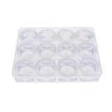 Max 12 Pieces Clear Storage Boxes Jewelry Nail Art Beads Pills Mini Item Cases