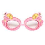 Maxbell Kids Swimming Goggles Anti-Fog Adjustable Silicone Eyewear Pink Swan