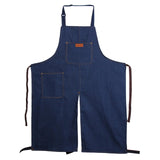 Maxbell Fashion Pottery Denim Split Leg Apron Adjustable Neck Strap for Artist Yard