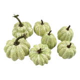 Maxbell Foam Pumpkins DIY Decoration Simulation Halloween for Dining Table 7pcs Light Green