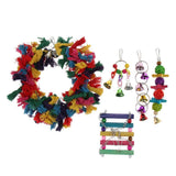 Max Small Animals Cage Ornament Colorful Toy Set for Birds, Hamster