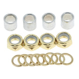 Maxbell Skateboard Longboard Truck Speed Kit Axle Speed Washers Nuts Spacers Golden