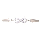 Maxbell Fashionable Clip Fastener Brooch Cloak Clasps for Neckerchief Women Dresses Argent