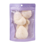 Max Set of 4 Pieces Konjac Deep Pore Cleansing Sponge Pad Puff for Face Body White