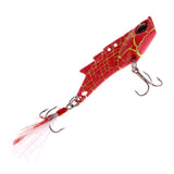 Maxbell Metal Vibration VIB Fishing Lure Spinner Spoon Hard Bait Crankbaits Red