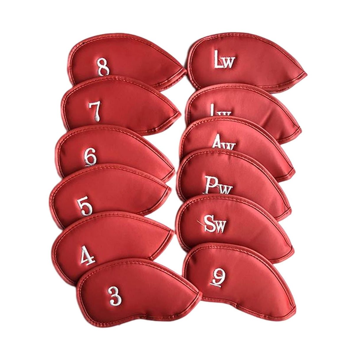 Maxbell 12x Golf Iron Headcover Golf Club Head Covers Protect Case Embroidery Number