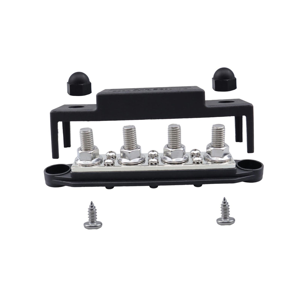 Maxbell Power Distribution Block Bus Bar Terminal Block for Marine Solar Wiring Black M10 3 8 Studs