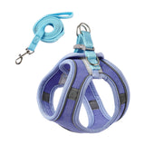 Maxbell Cat Harness and Leash Set Escape Proof Lightweight Soft Padded Kitty Harness M Blue